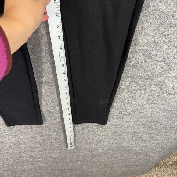 Kay Unger Pants Women L Large Black Chino High Rise Flat Front Pull On Skinny - Picture 5 of 8